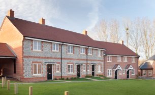 Photo of traditional stone faced terraced housing